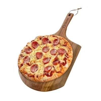 Afbeelding van Chef Pomodoro Pizzaschuiver 30 cm Lange handgreep voor extra bescherming tegen verbranding Lichtgewicht pizzaschep van acaciahout eenvoudig gebruik Perfect als ovenaccessoire