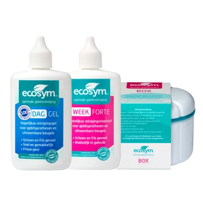 Afbeelding van Ecosym Gebitsbakje met Week en Dag Gel Starterspakket 3 Stuks