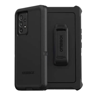 Afbeelding van OtterBox Samsung Galaxy A53 5G Defender Series Case ZWART, robuust en duurzaam, met poortbescherming, inclusief holster clip kickstand