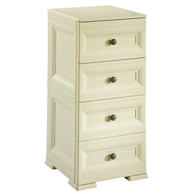Afbeelding van Tontarelli 8086090210 Omnimodus ladenkast, smal, 4 laden, 40 x 43 85,5 cm, crèmekleurig