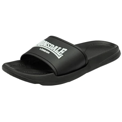 Afbeelding van Lonsdale Heren Naples Slide Sandaal, Zwart/Wit, 9 UK