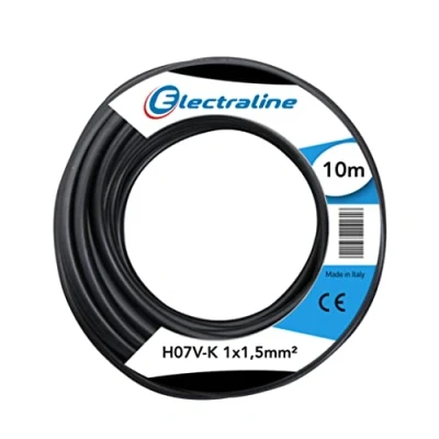 Afbeelding van Electraline 15071, kabel H07V K deel 1x1,5 mm², lengte 10 m, Zwart