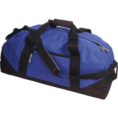 Afbeelding van Sporttas/reistas , met 2 ritsvakken en verstelbare draagband in de kleur kobalt blauw