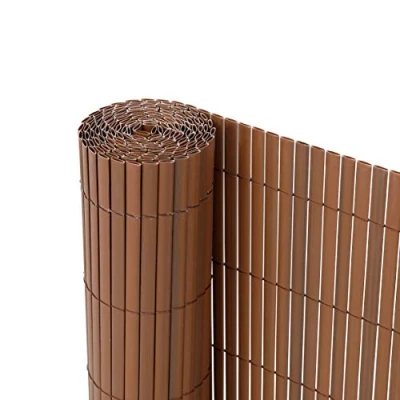 Afbeelding van Ribelli® PVC privacyscherm Zichtbrekend hek Windbescherming voor balkons, kleur:bruine, lengte:8 meter, hoogte:120 cm