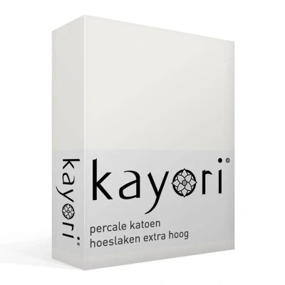 Afbeelding van Hoeslaken Kayori Shizu Offwhite (Percal) 80/90 x 200 cm