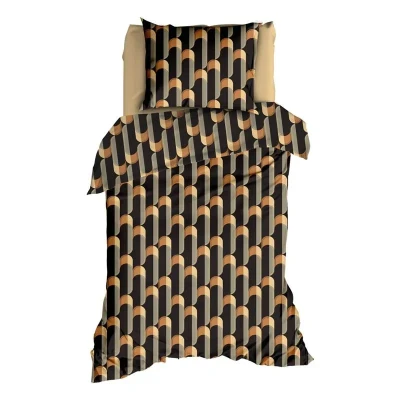 Afbeelding van Dekbedovertrek Satin d&#039;Or Cyril Antra Camel Satijn 140 x 200 / 220 cm 1 Persoons