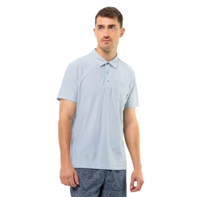 Afbeelding van Jack Wolfskin Terral Poloshirt, Heren, Maat: Small, Soft blue