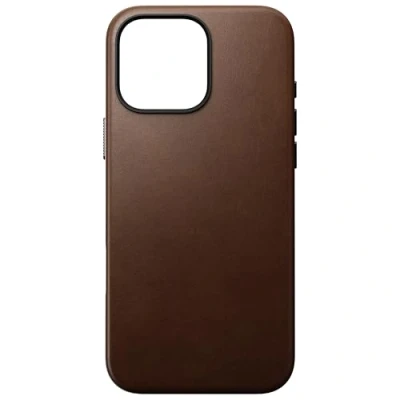 Afbeelding van Nomad Traditional Leather Case iPhone Pro Max Mag Hoesje bruin