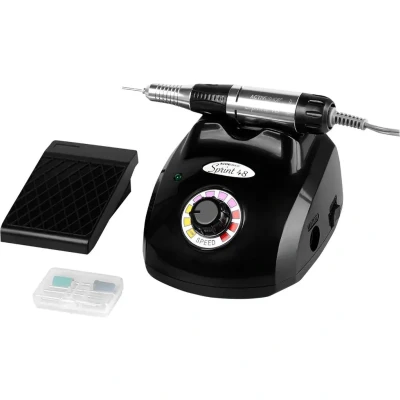 Afbeelding van NAIL DRILL machine SPRINT 48 BASIC BLACK Nagelfrees Manicure Set Elektrisch Elektrische Nagelvijl Freesmachine Incl. Diverse Bitjes 30000 RPM
