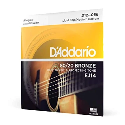 Afbeelding van D&#039;Addario EJ14 12 56 80/20 Bronze Light Top Medium Bottom Akoestische gitaarsnaren
