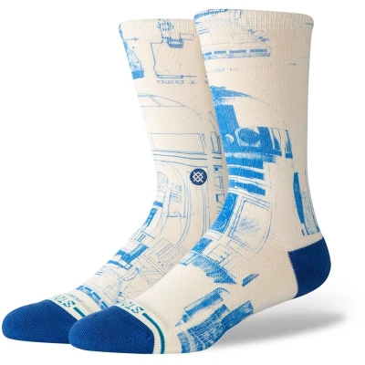 Afbeelding van Stance heren casual sokken R2 D2 SW crew wit &amp; blauw (Star Wars)