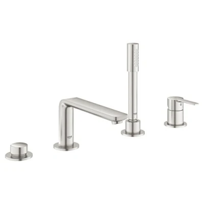 Afbeelding van GROHE Lineare afbouwdeel voor 4 gats badrandcombinatie met baduitloop