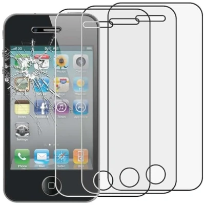 Afbeelding van ebestStar TemperedGlass [x3 Pack] voor iPhone 4 4S Gehard glas Schutzfolie, Glass Screenprotector, Anti breuk, zonder bubbels [iPhone: 115.2 x 58.6 9.3mm, 3.5&#039;&#039;]