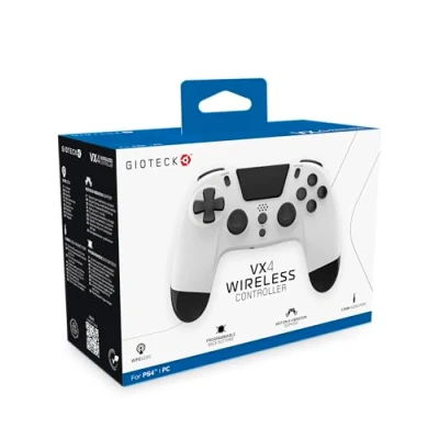Afbeelding van Gioteck VX4 Premium Bluetooth Wireless Controller Wit PS4
