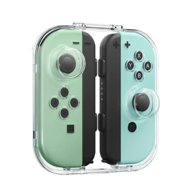 Afbeelding van IINE Opbergkoffer voor Joy Con, draagbare stofdichte beschermhoes compatibel met Nintendo Switch Switch/OLED PC transparant hoesje magnetische sluiting, L875