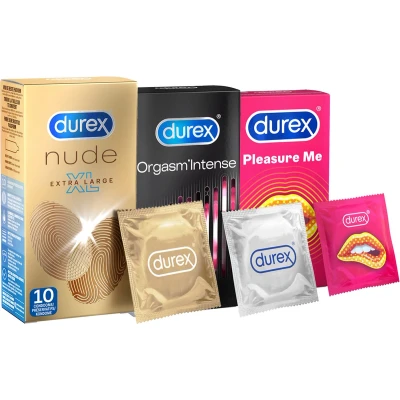 Afbeelding van Durex 30 stuks Condooms Pleasure Me 1x10 Orgasm Intense Nude No Latex Voordeelverpakking
