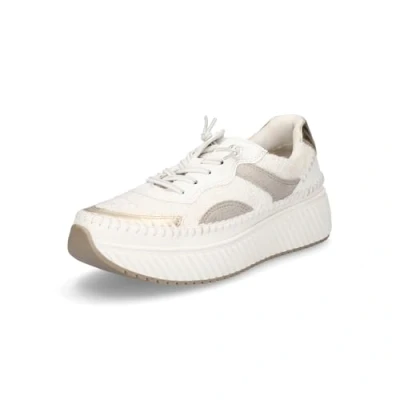 Afbeelding van Marco Tozzi Dames Sneaker 23733 137 Wit/Goud Maat 40