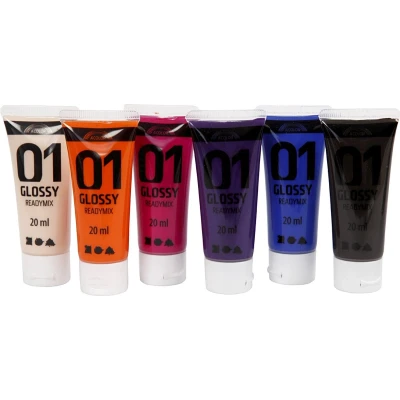 Afbeelding van Creativ Company Acrylverf voor Kinderen Glossy Extra Kleuren, 6x20ml