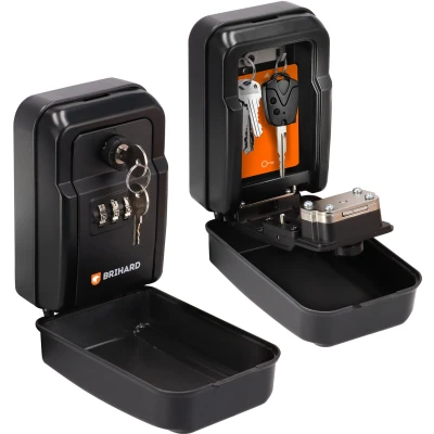 Afbeelding van Brihard Key Lock Box All Season XL Emergency key, Wandgemonteerde Sleutelkluis met 2 sleutels, 4 cijferig combinatieslot, Opslag voor sleutels van huis, auto of appartement