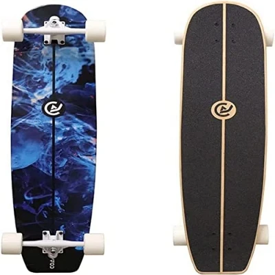 Afbeelding van Coasto Azur Longboard 91x23 CM Allround, carving, dancing, freeride Hoogwaardig esdoornhout 70 mm 75A wielen ABEC 7 lagers
