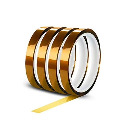 Afbeelding van YIXISI 4 pack Hittebestendige Tape, Hoge Temperatuur Kapton Polyimide Film Plakband, stuks 12 mm x 33 m, Tot 280 ℃ (536 ℉)