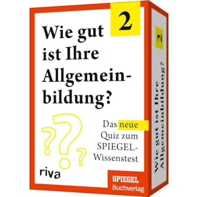 Afbeelding van Wie gut ist Ihre Allgemeinbildung? 2: Das neue Quiz zum SPIEGEL Wissenstest. perfekte Geschenk zu Geburtstag oder Weihnachten für alle Quizfans. Schule dein Allgemeinwissen