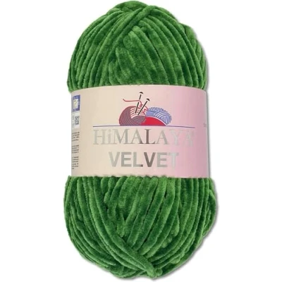 Afbeelding van Himalaya Velvet Dolphin breiwol, 100 g, 40 kleuren om uit te kiezen, chenille breigaren, pluizige garen, glans, accessoire, kleding, dekens (90060 groen)