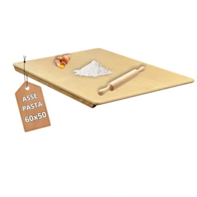 Afbeelding van TOMAINO Uitrolplank voor kneden van berkenhout plank pasta, pizza en cake (60 x 50 cm)