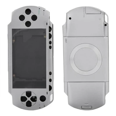 Afbeelding van Volledige Behuizing Case Cover Kit voor PSP 1000, Vervanging Shell Set met Knoppen 1000 Vervangende Shell(Zilver)