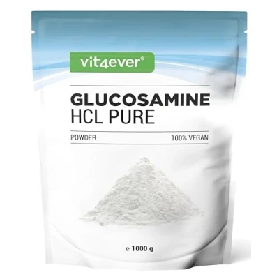 Afbeelding van Glucosamine HCL Puur 1 kg poeder zonder toevoegingen Van plantaardige fermentatie Veganistisch Hoog gedoseerd Vit4ever