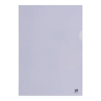 Afbeelding van 500x OXFORD insteekmap L model A4 PVC 140µ glashelder kunststof wit d