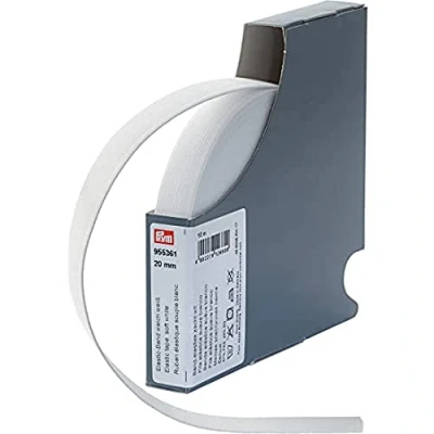 Afbeelding van Prym Morbido Elastico 20 mm Bianco, 57% PES 43%