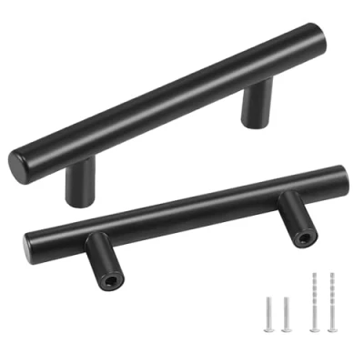 Afbeelding van VEVOR 30 pack kast trekt, 3in/76mm midden tot slanke keukenkast lade, roestvrij staal moderne keuken deurgrepen voor badkamer bar hardware mat zwart