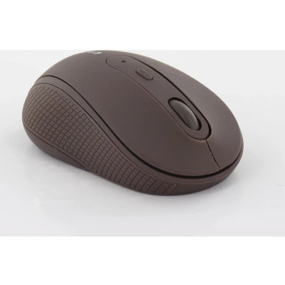 Afbeelding van Milki Mouse Chocolate, Draadloze, Silent Click, Soft Rubber Coated Computermuis In Chocolade Kleur.