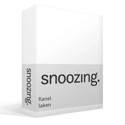 Afbeelding van Snoozing Flanel Laken Eenpersoons 150x260 cm Wit