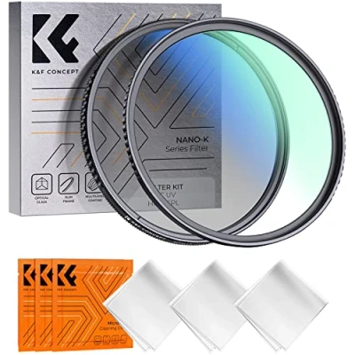 Afbeelding van K&amp;F Concept Filterset K serie polarisatiefilter CPL filter + MCUV filter, circulaire &amp; UV blokkeerfilter 82 mm