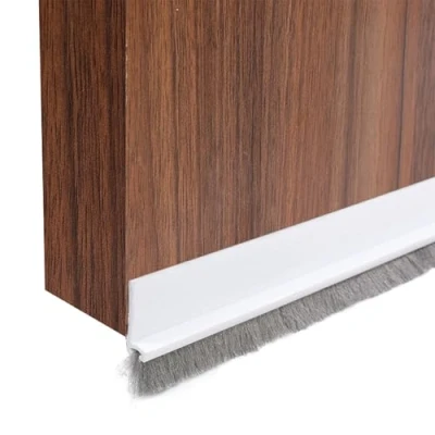 Afbeelding van GGTTNRT Deurborstelstrip, tochtstopper voor deuren, tochtstrip zelfklevende snijbaar, deurafdichting van 100 cm lengte (wit 25 mm)