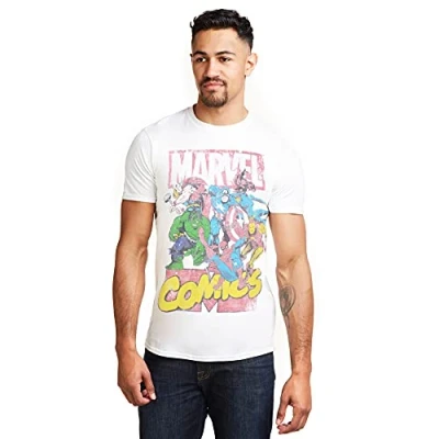 Afbeelding van Marvel Call Out T shirt voor heren, Wit (Wit Wit), L
