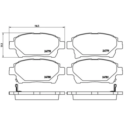 Afbeelding van Brembo Remblokset P 83 097