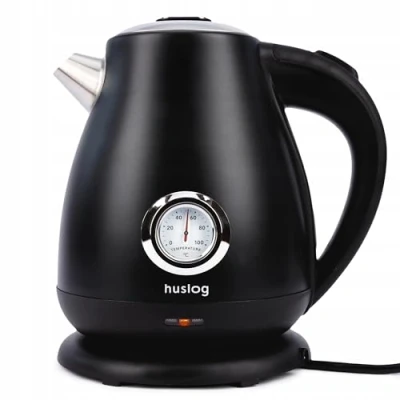 Afbeelding van Huslog waterkoker met thermometer 1,7L AK 0932, Waterkoker, Zwart