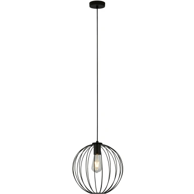 Afbeelding van Searchlight Rondo Hanglamp Ø 30 X 120 Cm Zwart