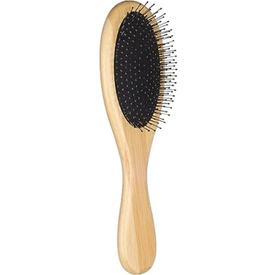 Afbeelding van &quot;Bamboo Hundeborstel met Pins Zachte verzorging voor je hond&quot; Bruin / L 24,50 cm x 7 3,60
