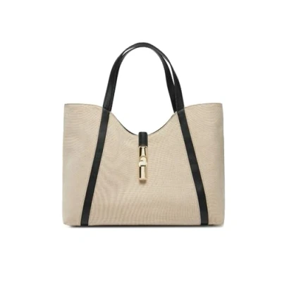 Afbeelding van Furla Goccia HOBO Shopper, Dames, Maat: One Size, Naturale/nero