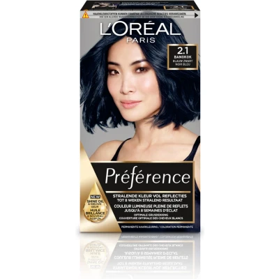 Afbeelding van 3x L&#039;Oréal Préférence Permanente Haarkleuring 2.1 Blauw Zwart