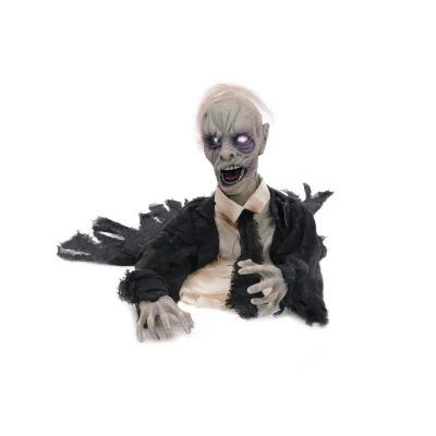 Afbeelding van Europalms Halloween versiering Zombie, bewegend met licht en geluid, 43cm decoratie accessoires feesten