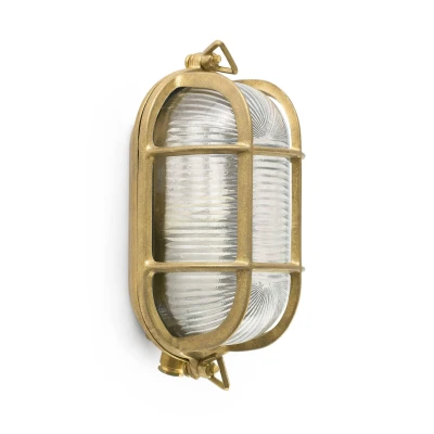 Afbeelding van Faro Lighting Cabo 1 Light Outdoor Schot Wandlamp Messing IP65, E27