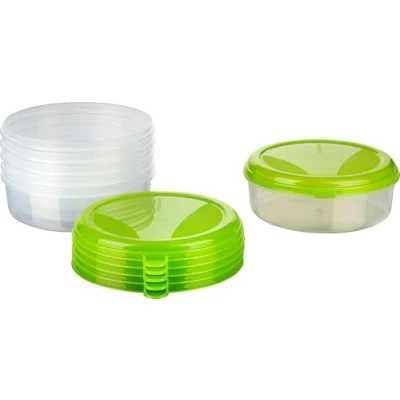 Afbeelding van Vershouddoos vriezer Oostenrijkse kwaliteit 1,5L rond (6 stuks) groen