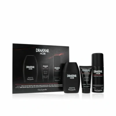 Afbeelding van Guy Laroche Drakkar Noir Parfumset voor heren Eau de Toilette 100ml + Deodorant Spray 150ml Douchegel 50ml