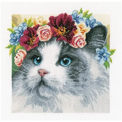 Afbeelding van Telpakket kit Ragdoll met bloemenkrans
