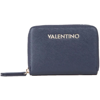 Afbeelding van VALENTINO portemonnee Zero Re Zip Around Wallet Blu Notte donkerblauw